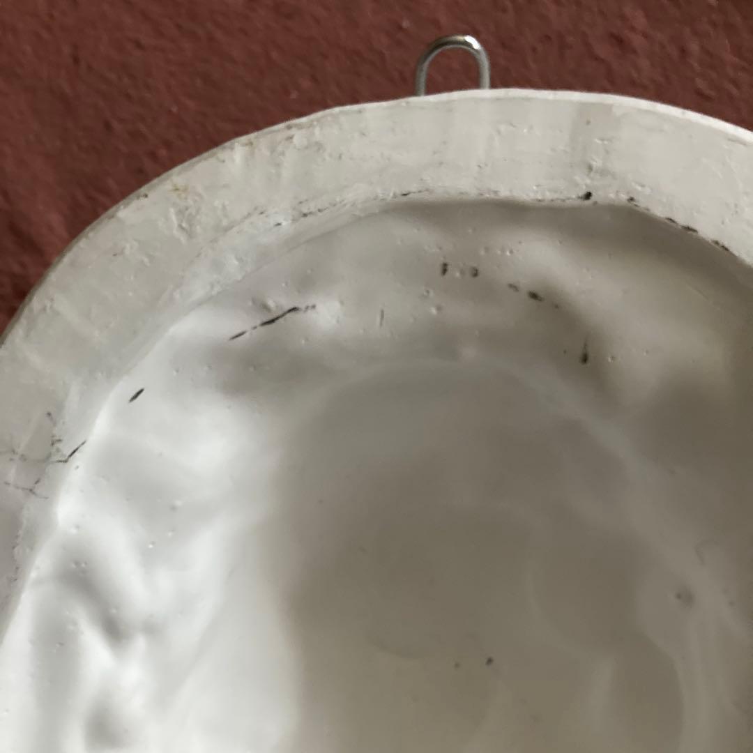 ライオン　壁掛け　石膏オブジェ　傷汚れあります