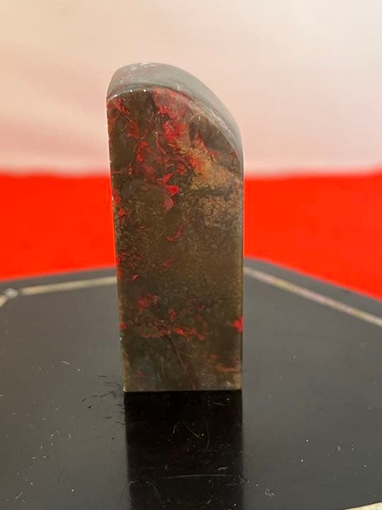 中国古美術　鶏血石印材　文房具 H12-09