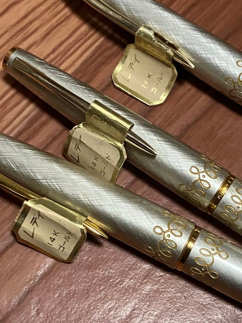 未使用 PILOT 万年筆 3本セット ペン先 14K 18K 2本 シルバー