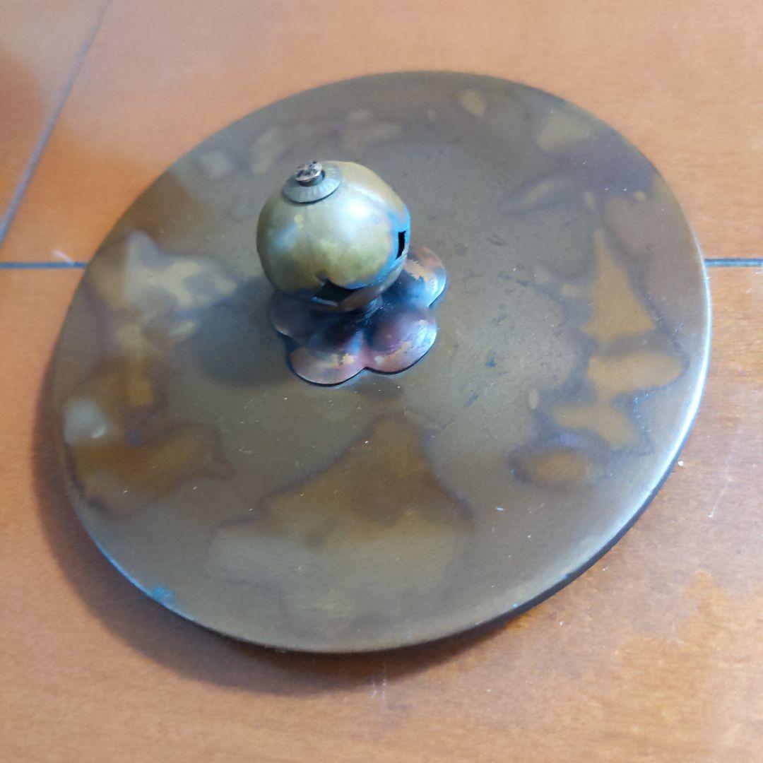 黒色鉄瓶 銅蓋付き 約20cm