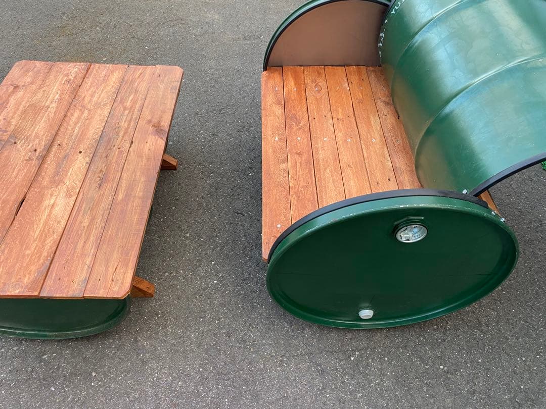 ドラム缶デザイン テーブルチェアセット