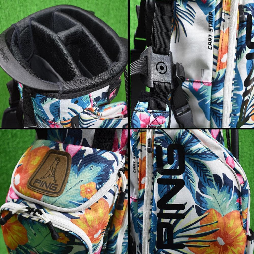 PING/ピン ゴルフ 軽量スリムキャディバッグ【ハイビスカス】美品！