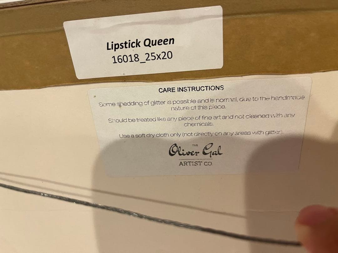 オリバーガル　Oliver gal 絵画　サンローラン　YSL リップ　額付き