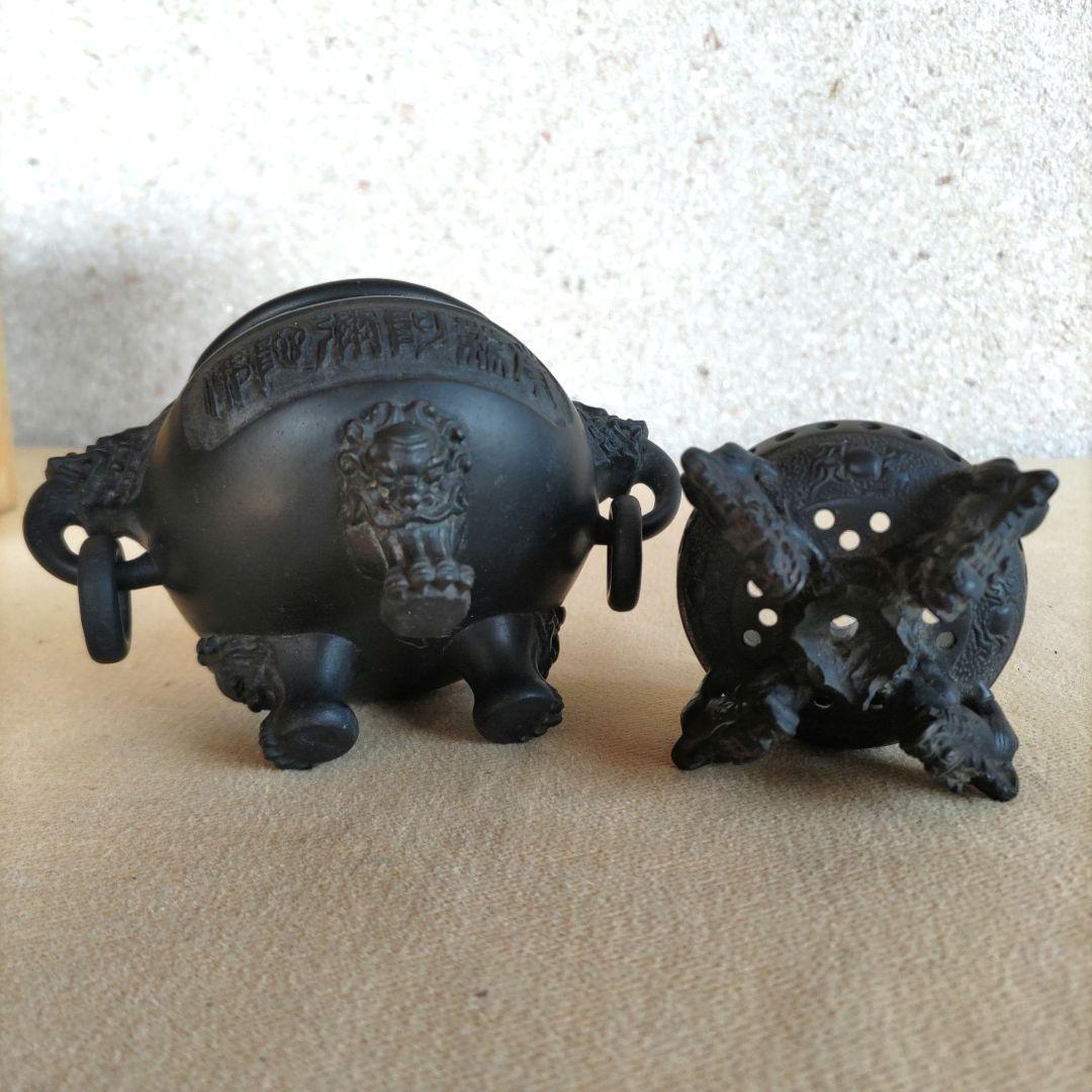 獅子、象の天球香炉