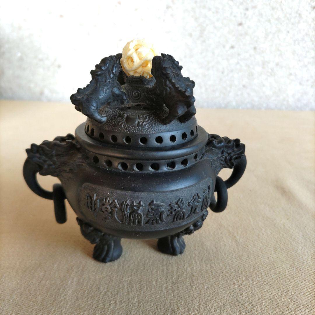 獅子、象の天球香炉