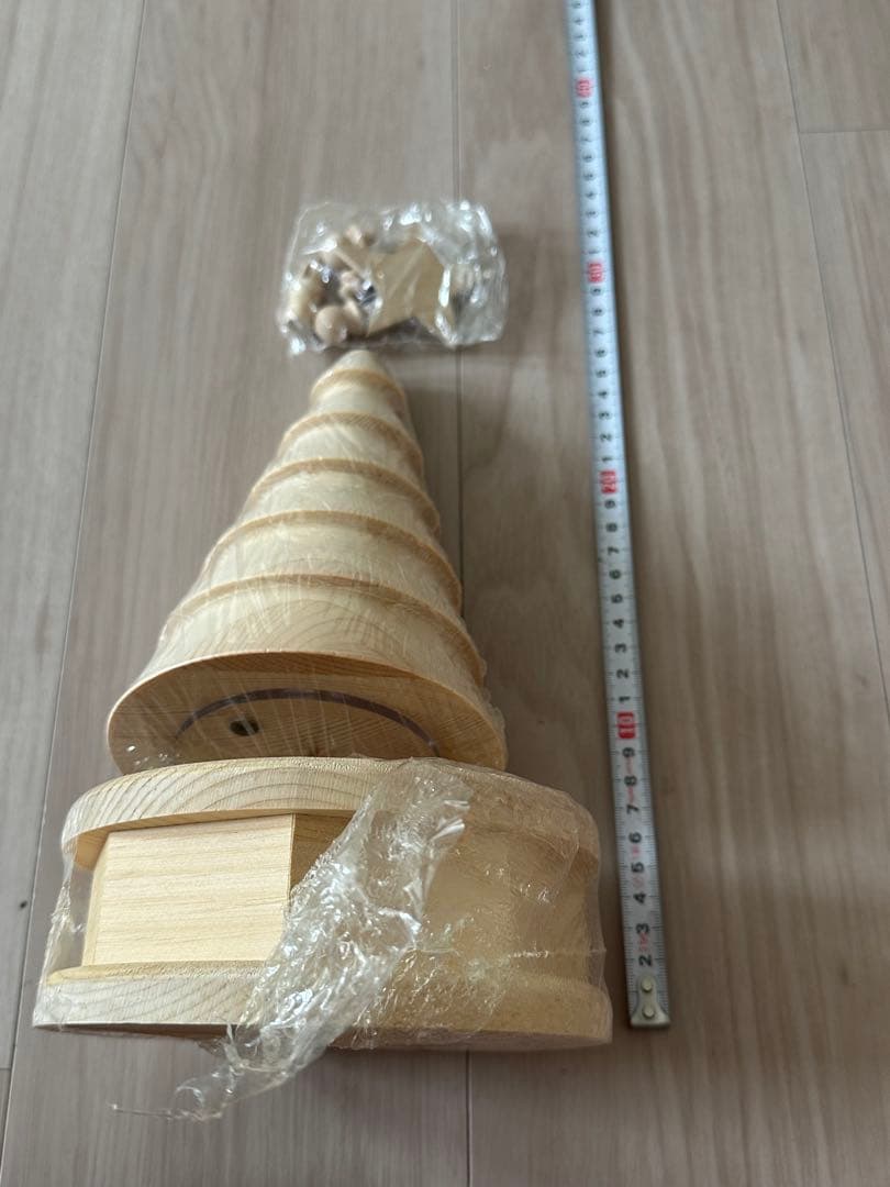 クリスマスツリー白木 トールペイント