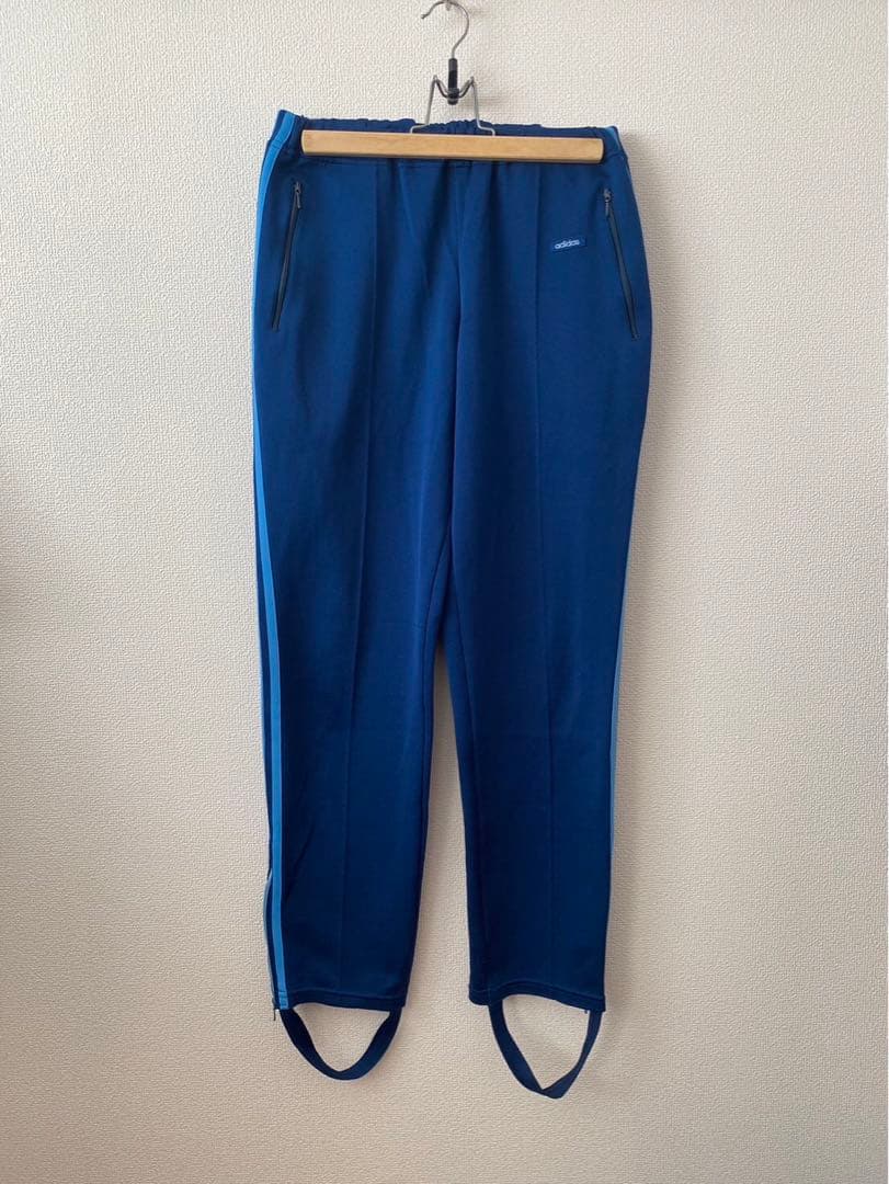 【adidas】70s 80s デサント製 紺 ネイビー セットアップ ズボン