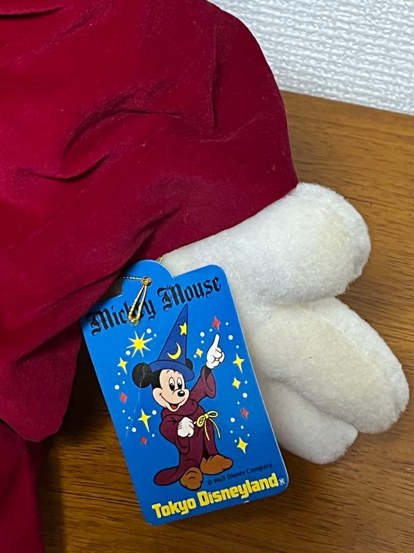 ミッキーマウス ぬいぐるみ 魔法使いの弟子　ファンタジア　大きめ　特大　タグ付き