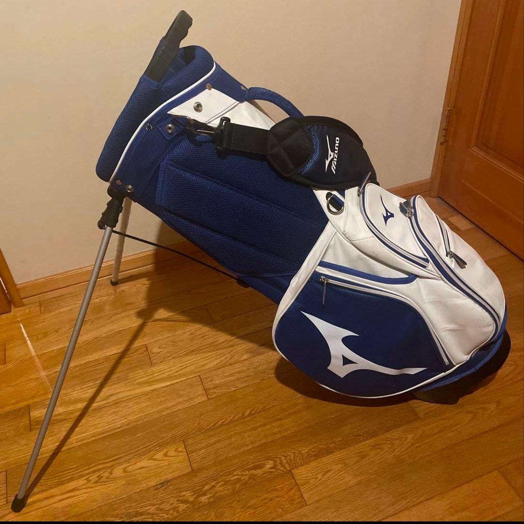 【希少カラー・スタンド式】Mizuno ゴルフ　キャディバッグ　中古