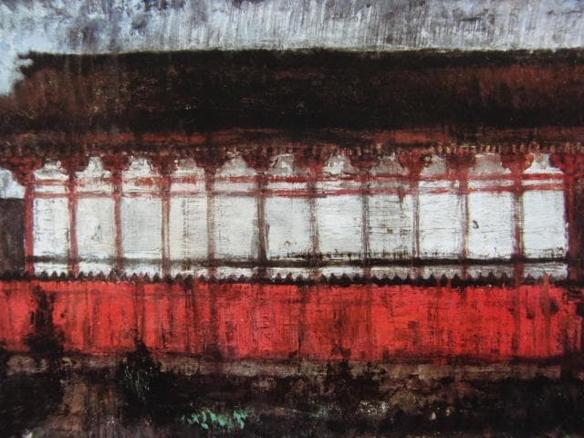 須田国太郎、【窪八幡】、年代物・希少な画集画、新品高級額 額装付、状態良好