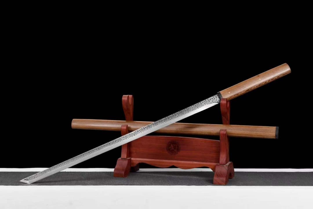 花梨木一体唐刀無天 古兵器 武具　刀装具　日本刀　模造刀 居合刀