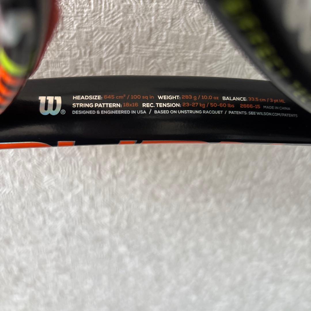 Wilson BURN100LS X2シャフト　 錦織圭テニスラケットケース付き
