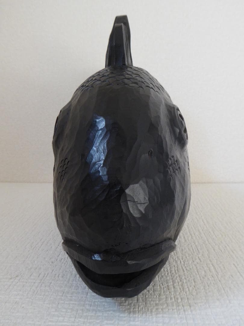 木彫り/一刀彫り/手彫り『魚』サカナ/さかな/木製/彫刻/置物/飾り/グッズ/A