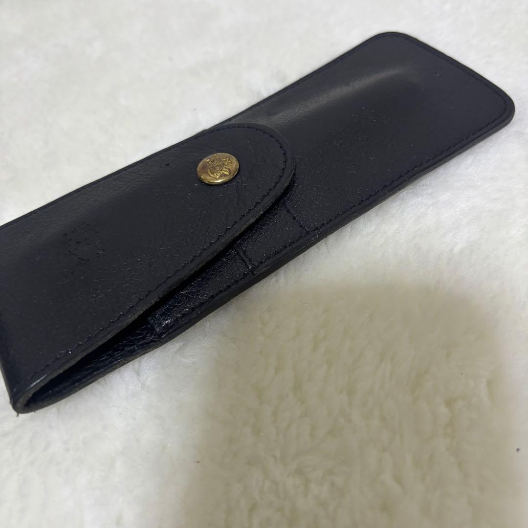 【希少 美品】イルビゾンテ ペンケース レザー ブラック ペンセット