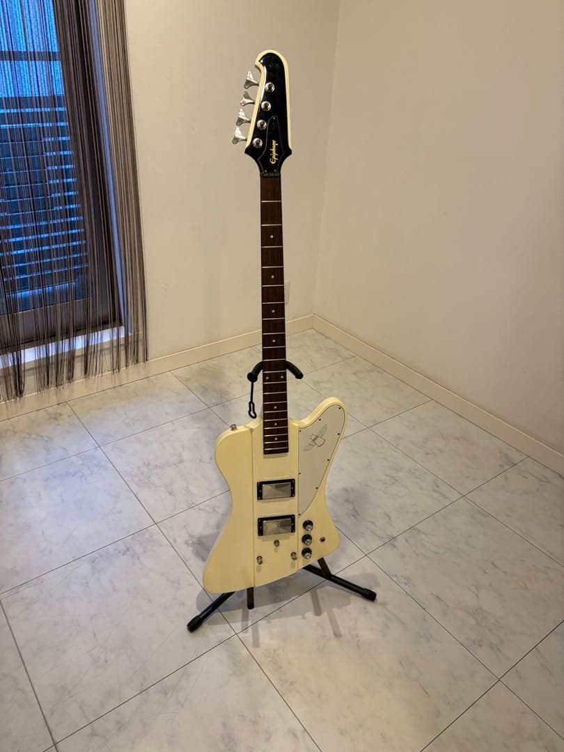 Epiphone カスタム　ファイヤーバード ベース　ブリッジ無し　純正ケース付