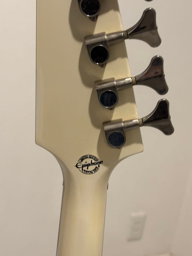 Epiphone カスタム　ファイヤーバード ベース　ブリッジ無し　純正ケース付