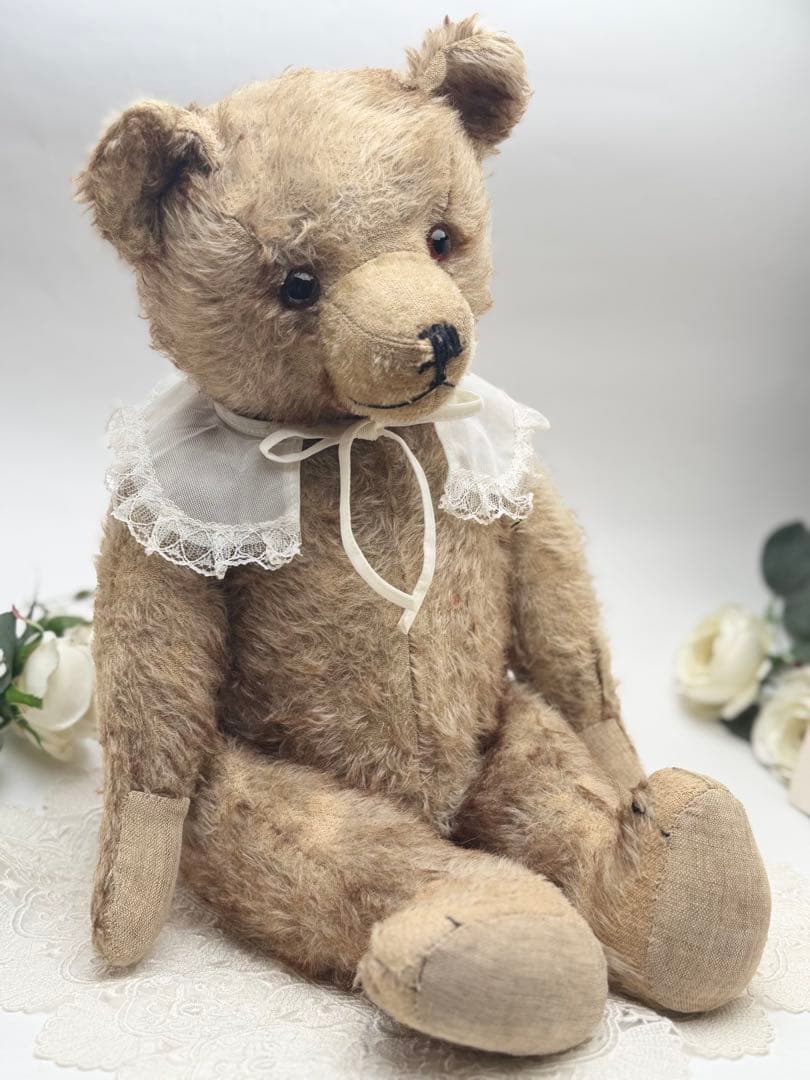 ち*ら様 ハーマン■1930's～1950'sアンティーク大型ベア54cm■HE