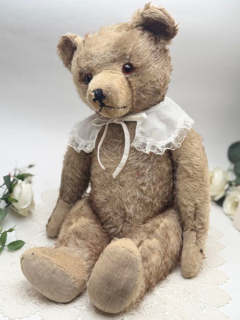 ち*ら様 ハーマン■1930's～1950'sアンティーク大型ベア54cm■HE