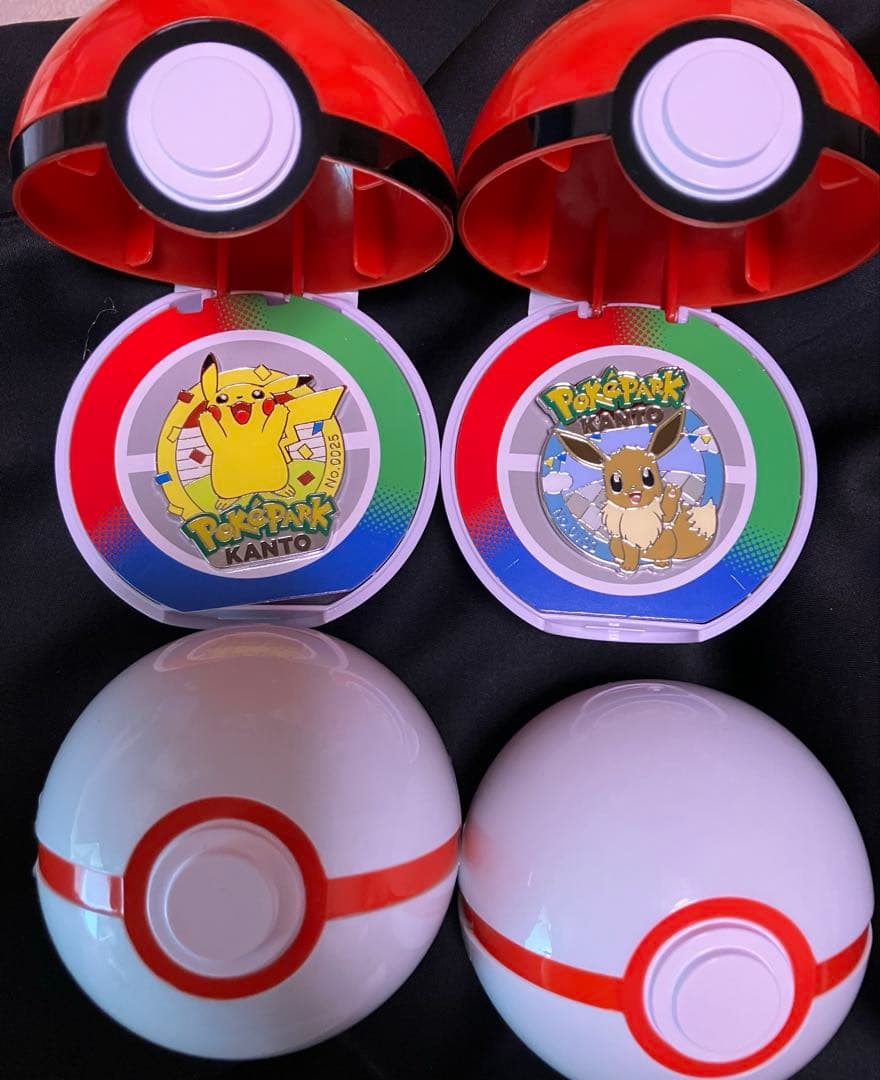 ポケパークカントー　ピンズ ピンバッジ　ピカチュウ イーブイ プレミアムボール