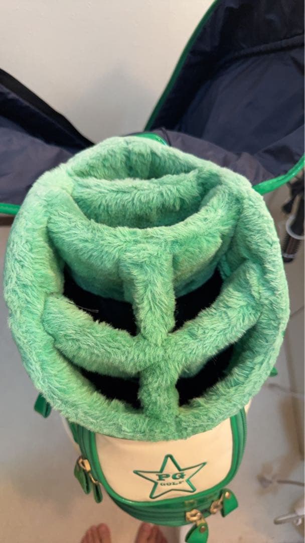 Pearly Gates キャディバッグ ホワイト/グリーン☆期間限定値引価格☆