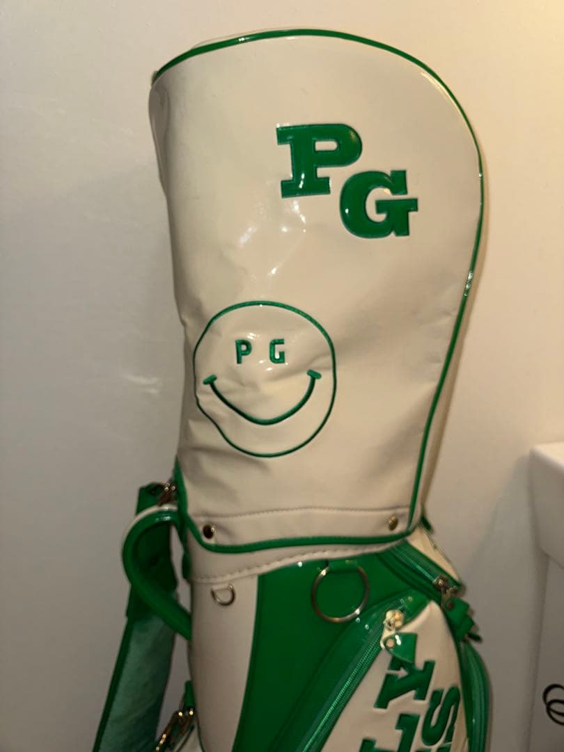 Pearly Gates キャディバッグ ホワイト/グリーン☆期間限定値引価格☆