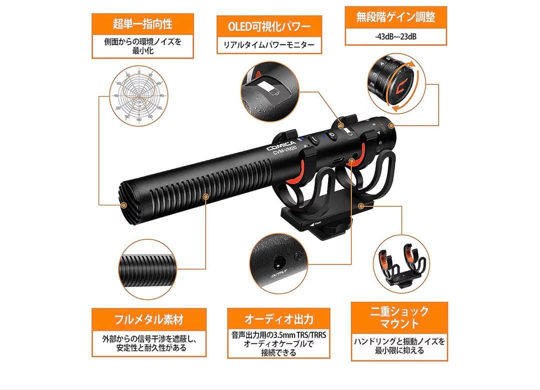 ショットガン マイクCOMICA CVM VM20