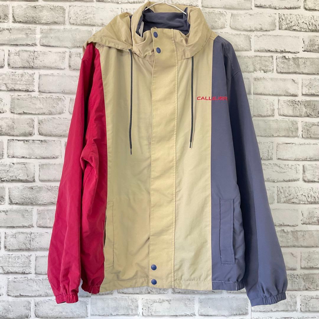 カラーブロックジャケット xl