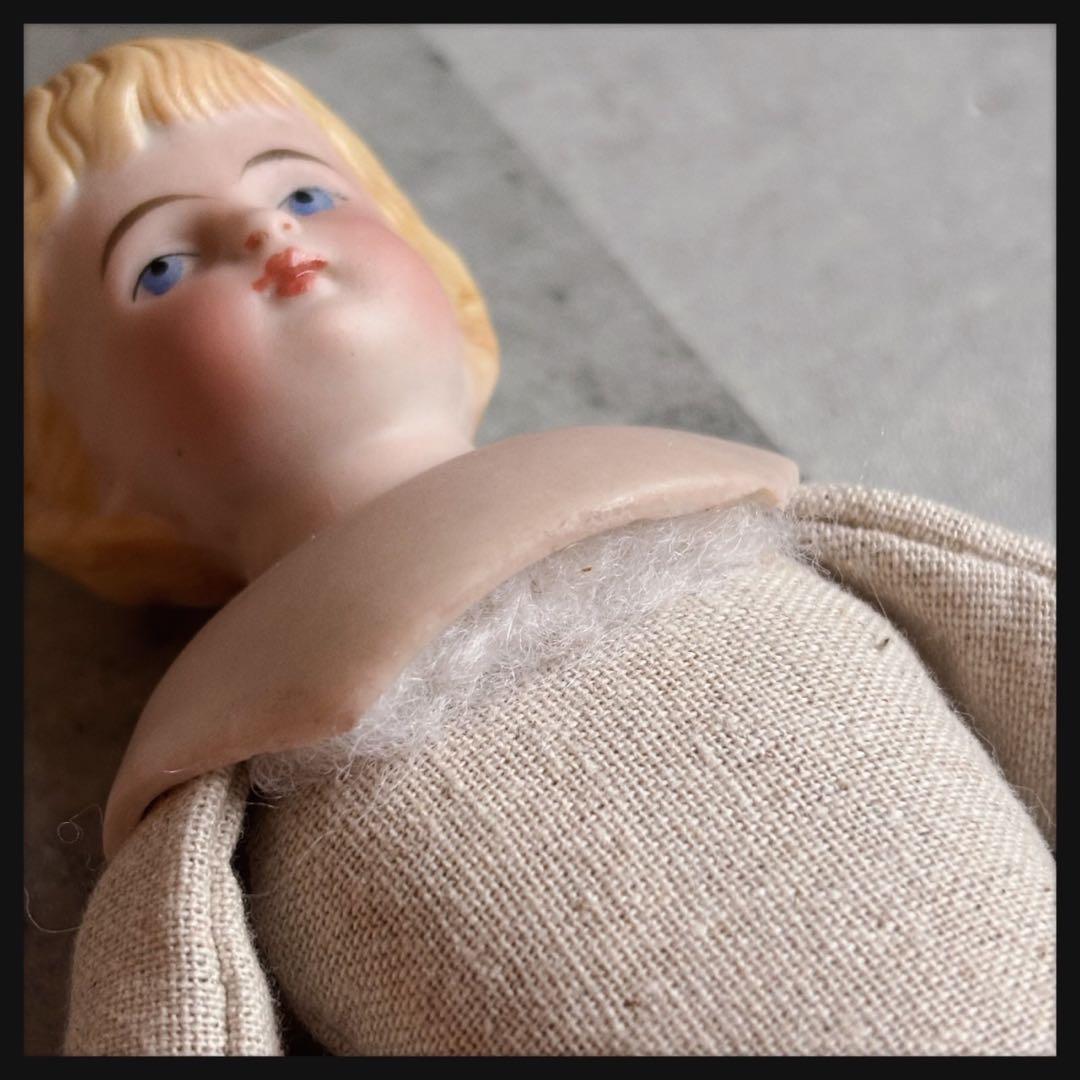 アンティーク　ブロンド　パリアンドール ビスクドール　チャイナヘッドドール