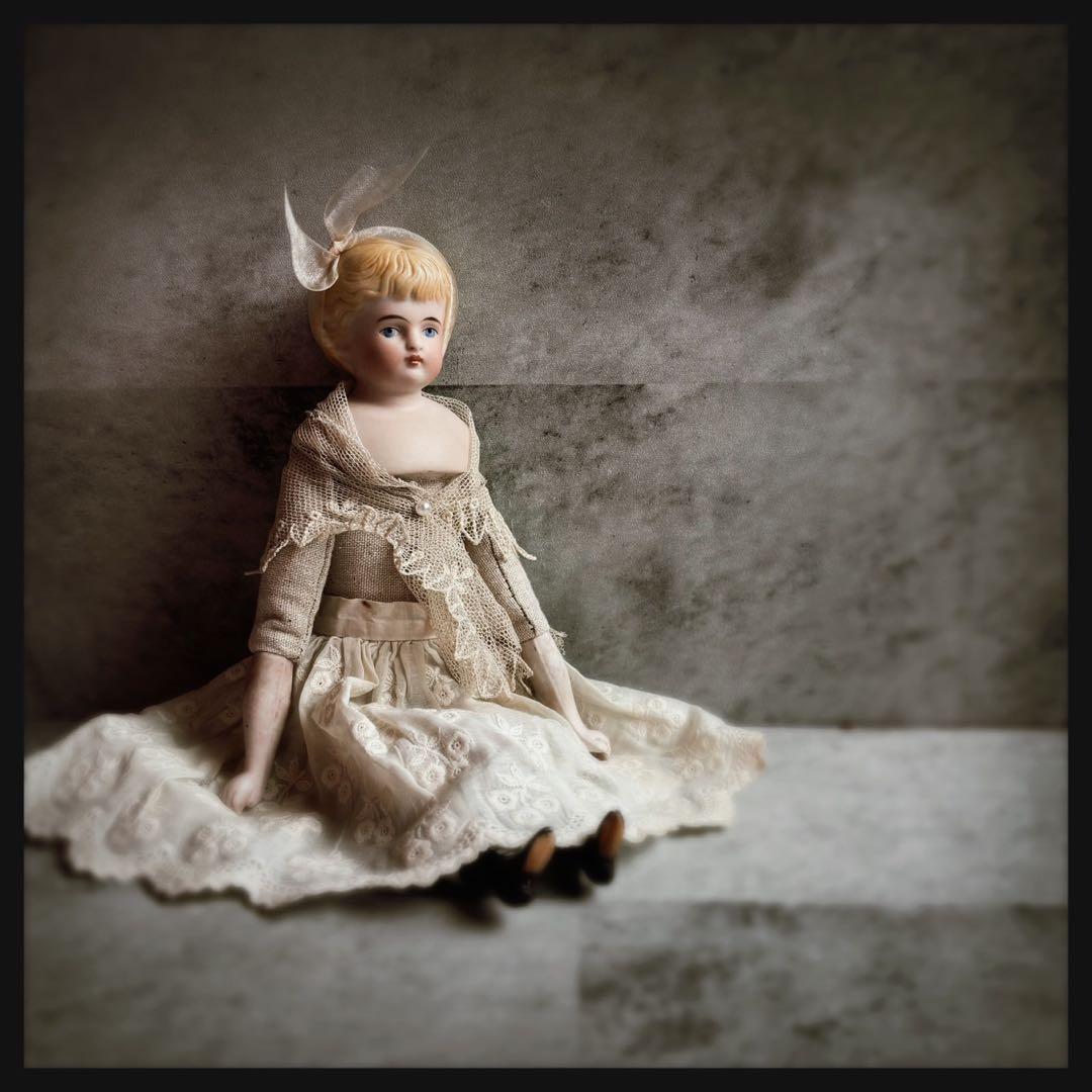 アンティーク　ブロンド　パリアンドール ビスクドール　チャイナヘッドドール