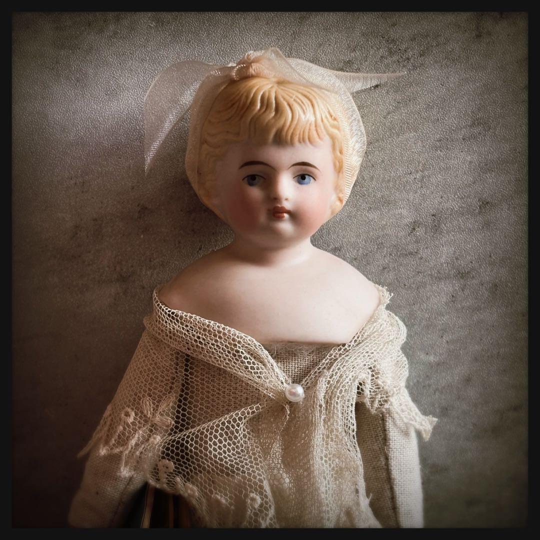 アンティーク　ブロンド　パリアンドール ビスクドール　チャイナヘッドドール