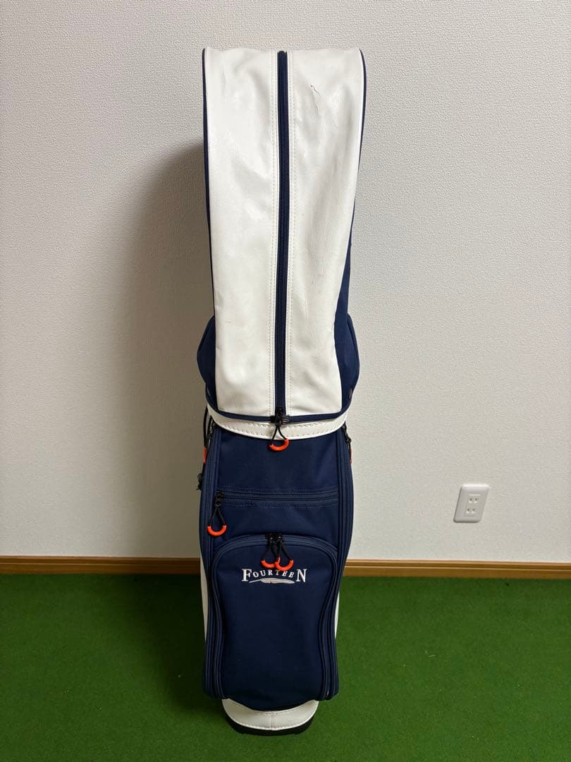 フォーティーン　キャディバッグ　 ネイビー ホワイト