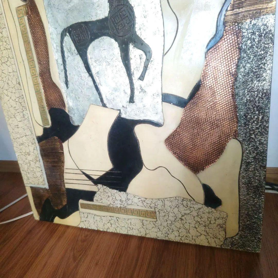 馬デザインオリエンタル彫刻絵　（馬が右向きタイプ）