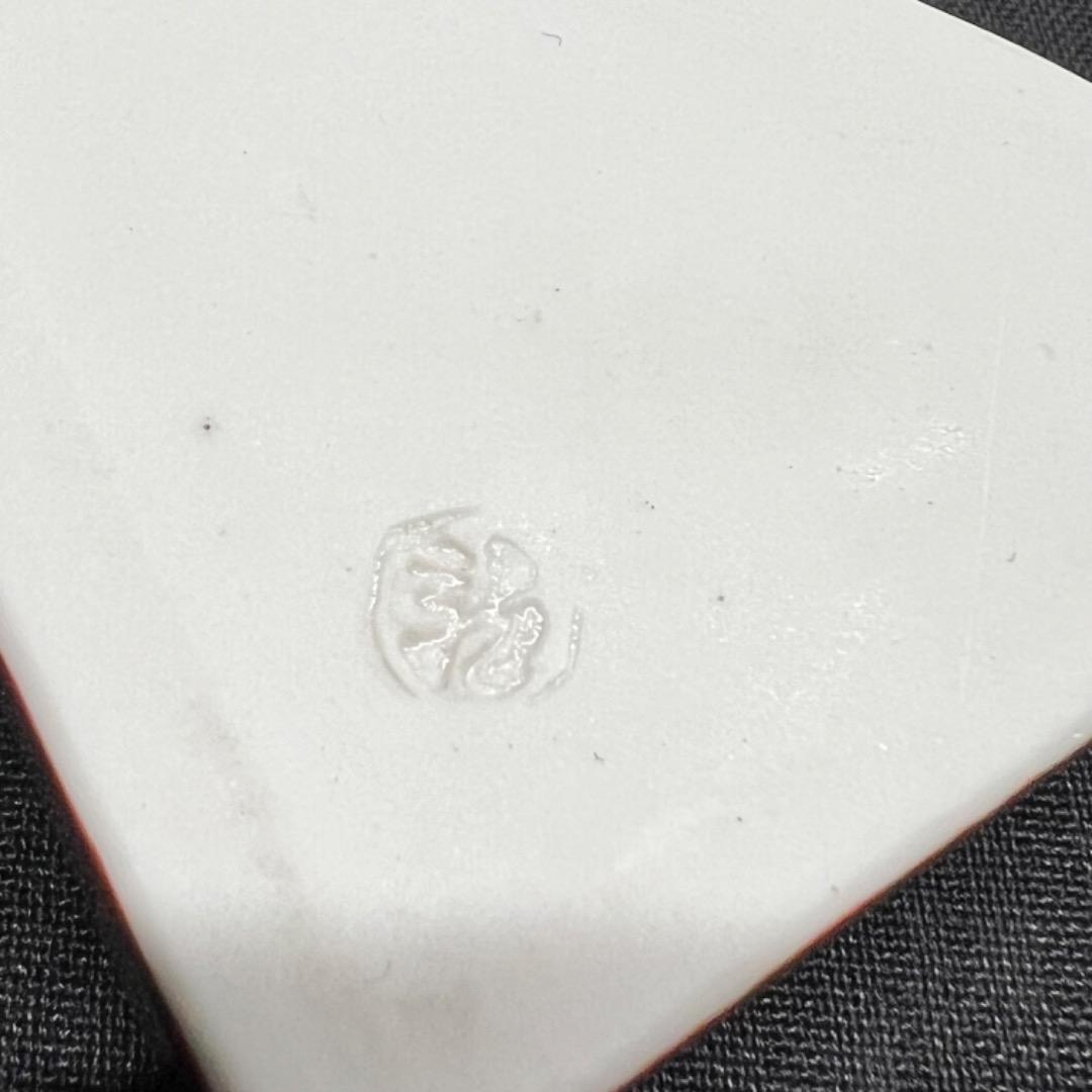 〇Ea右1020 香合 橋本龍岳 金襴手 扇面香合  香道具 茶道具