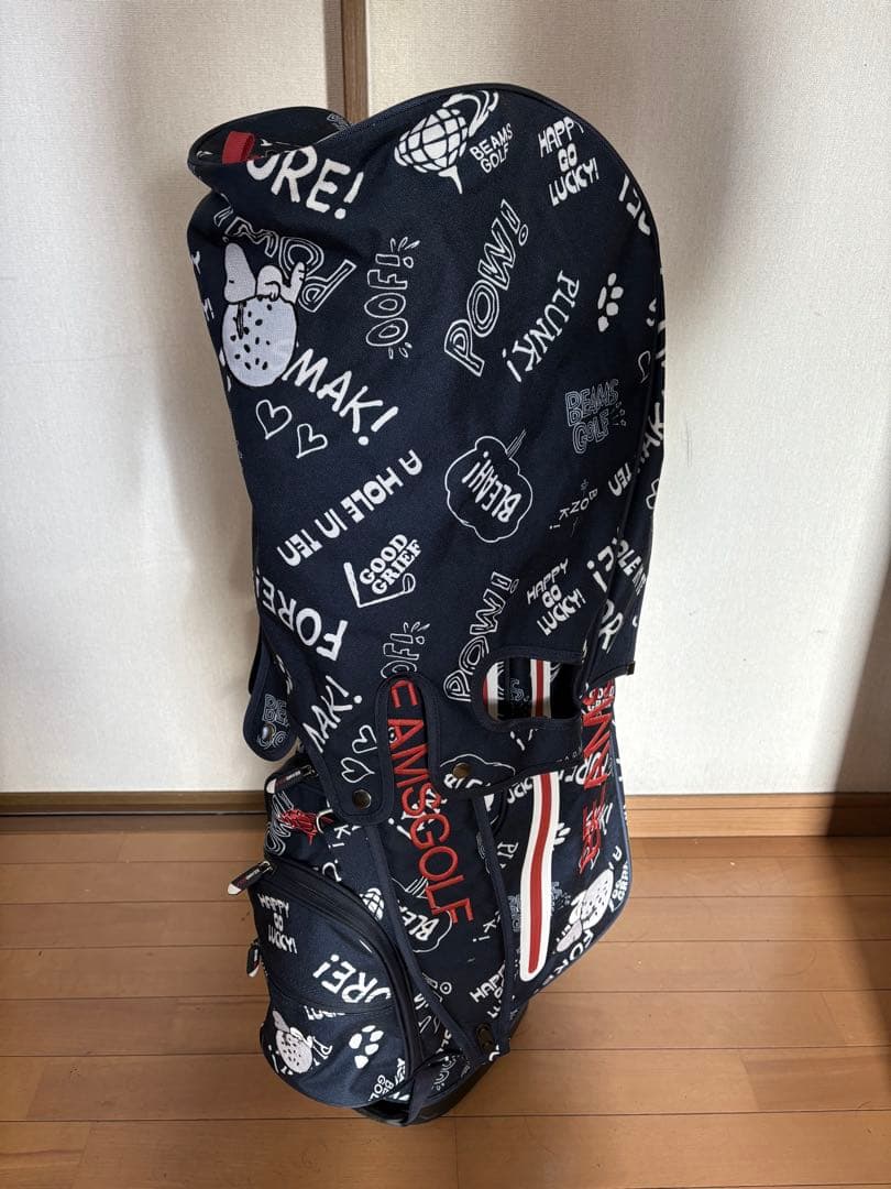 新品未使用‼️激レア‼️ビームス ゴルフ スヌーピー キャディバッグ ネイビー