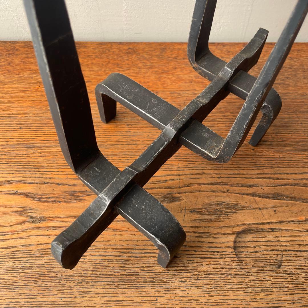ハンガリー製 アイアン　燭台　ミッドセンチュリー　金工作家　キャンドルホルダー