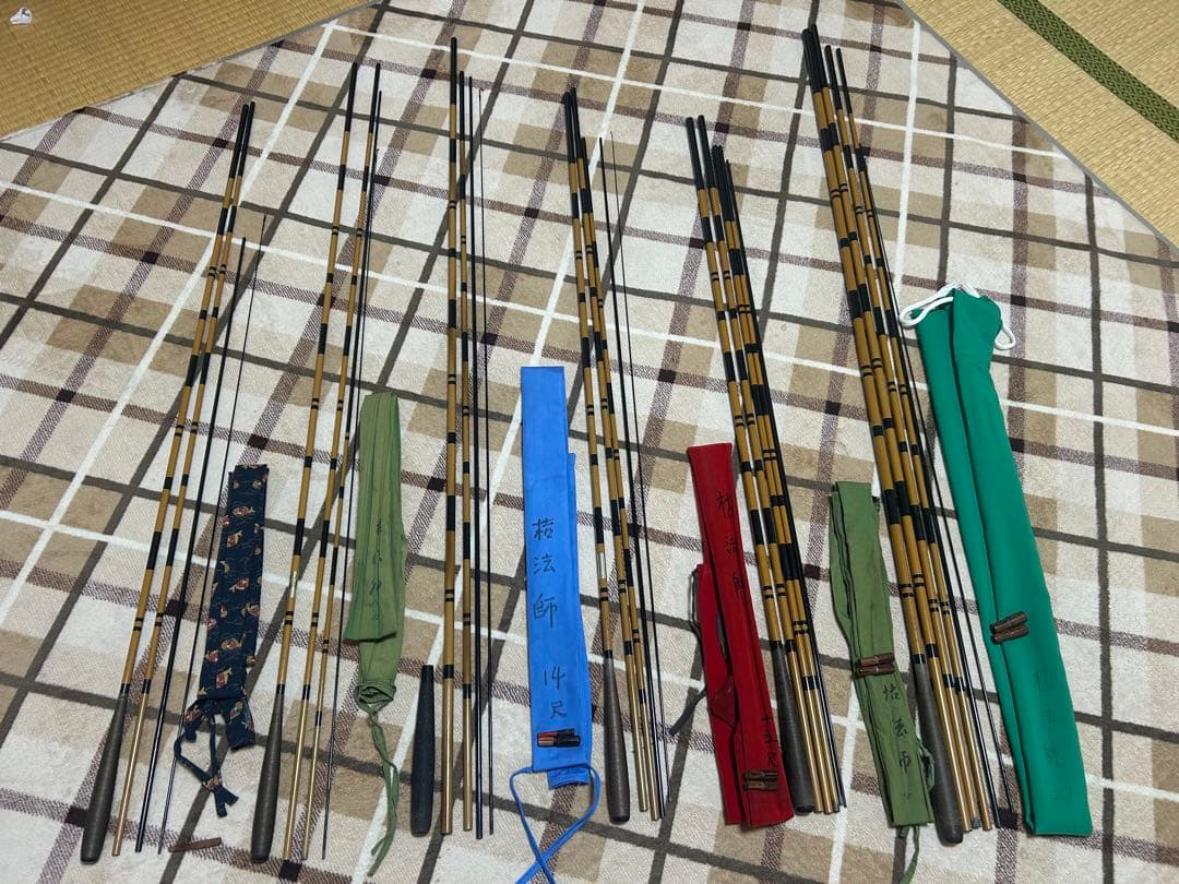 ヘラ竿　枯法師12尺13尺14尺15尺17尺21尺　計6本セット