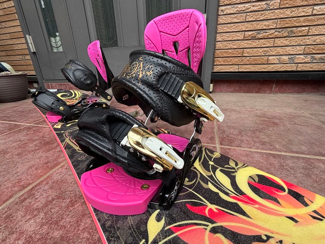 ボード・ビンディング・ブーツ・カバー4点セット　ピンク紫黒