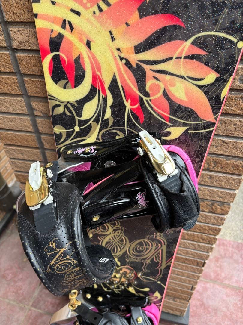 ボード・ビンディング・ブーツ・カバー4点セット　ピンク紫黒