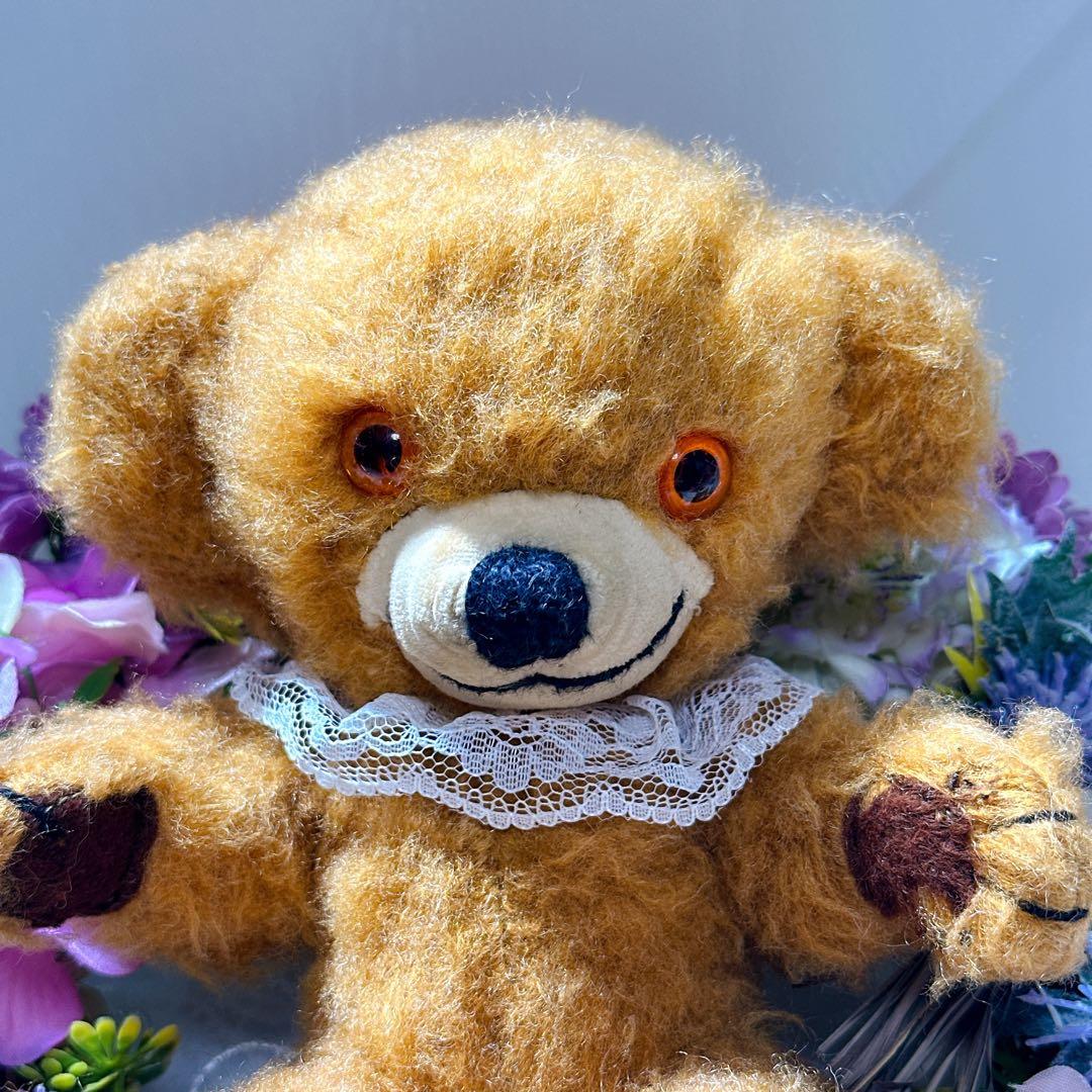 ✨レア✨❤️オレンジブラウンのちびチーキー❤️メリーソート　アンティークテディベア