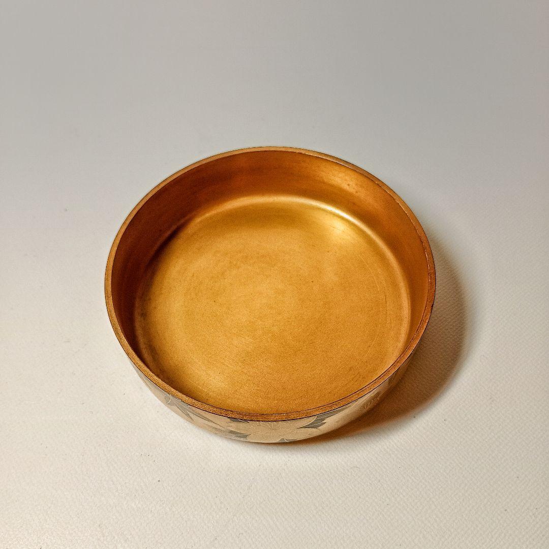 月峯作　総金地雲錦蒔絵　棗　共箱　茶道具