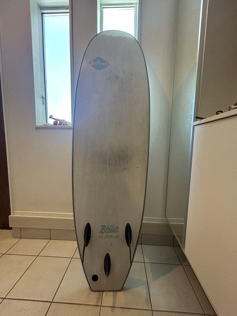 ソフテック　サーフボード　6.6 フィン、リーシュ