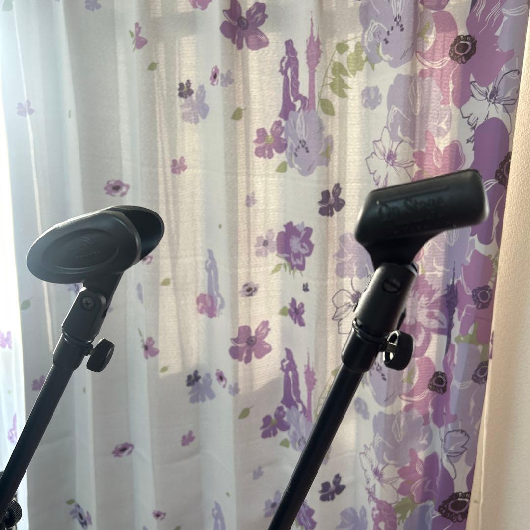 K&M マイクスタンド 2本、ケースセット