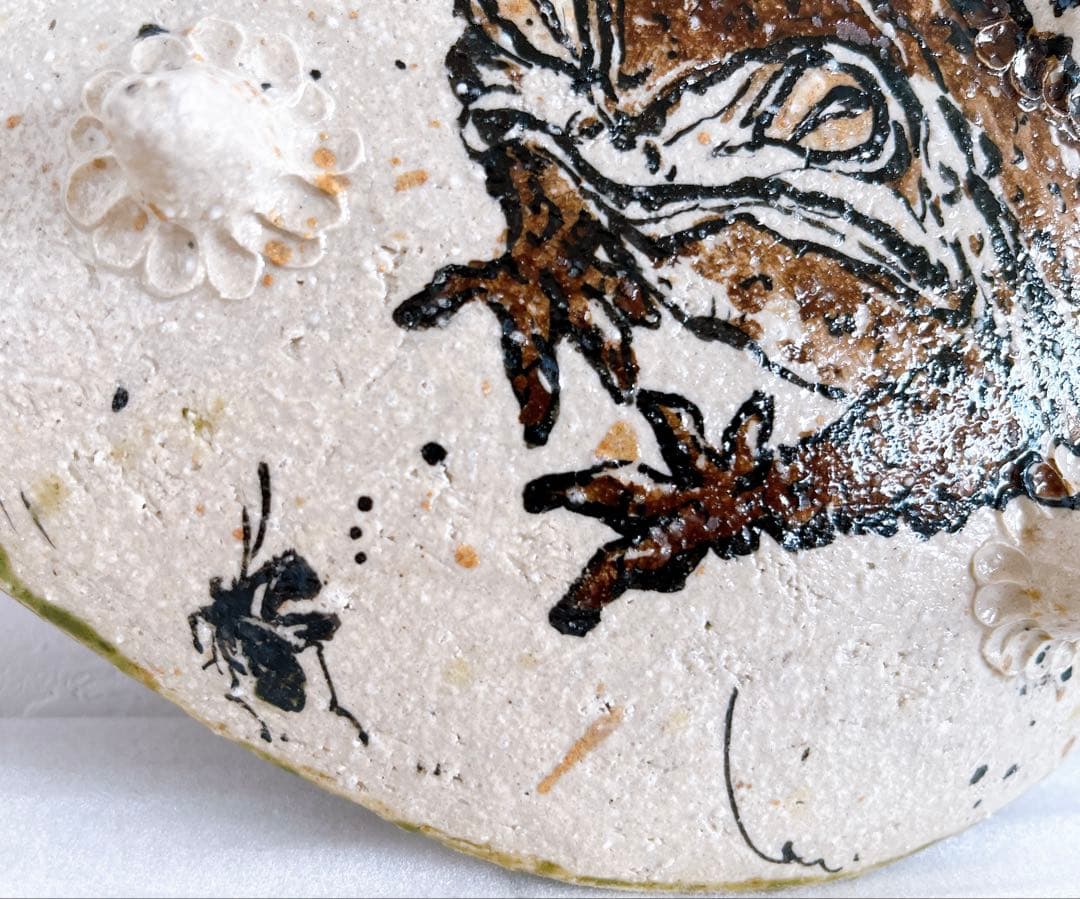 池田省吾　織部蝦蟇木の葉皿　織部　食器　飾り皿　皿　ぐい呑　新品未使用　本物保証