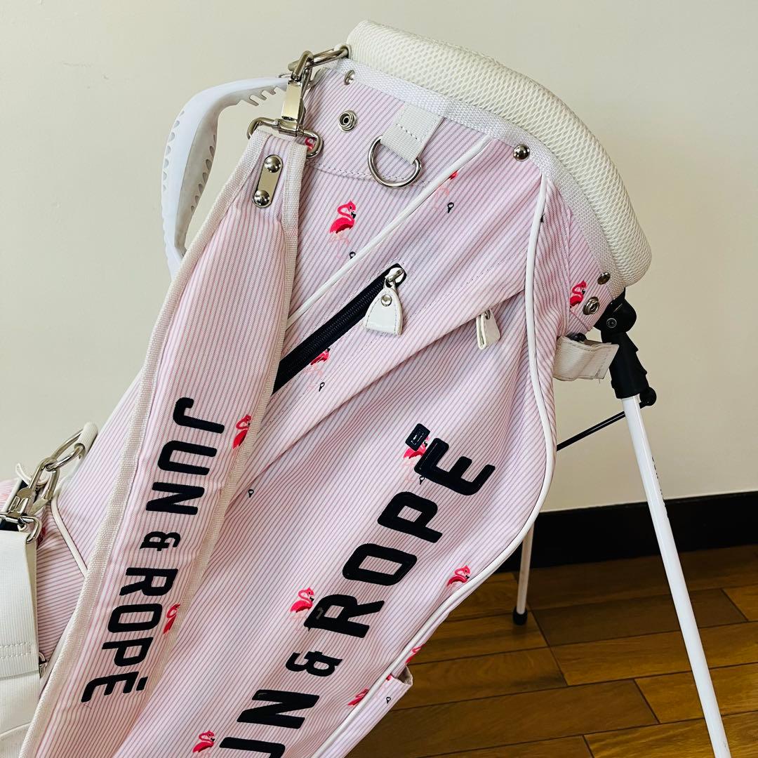 希少　JUN&ROPE ジュンアンドロペ フラミンゴ柄 スタンド キャディバッグ