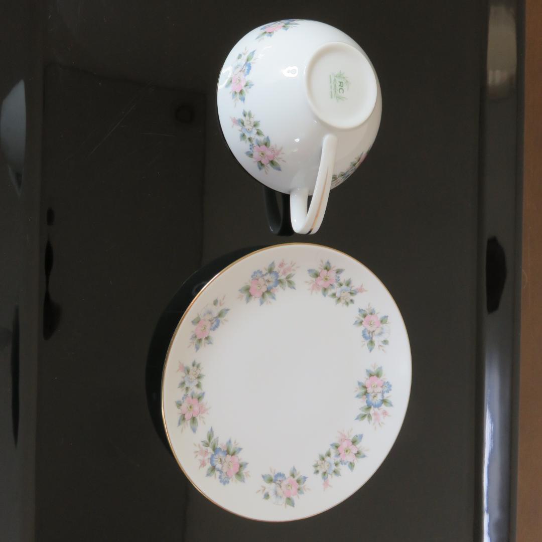 日本陶器会社 ティーカップセット 2脚 3脚 花柄 デザート皿 金彩 バラ売り可