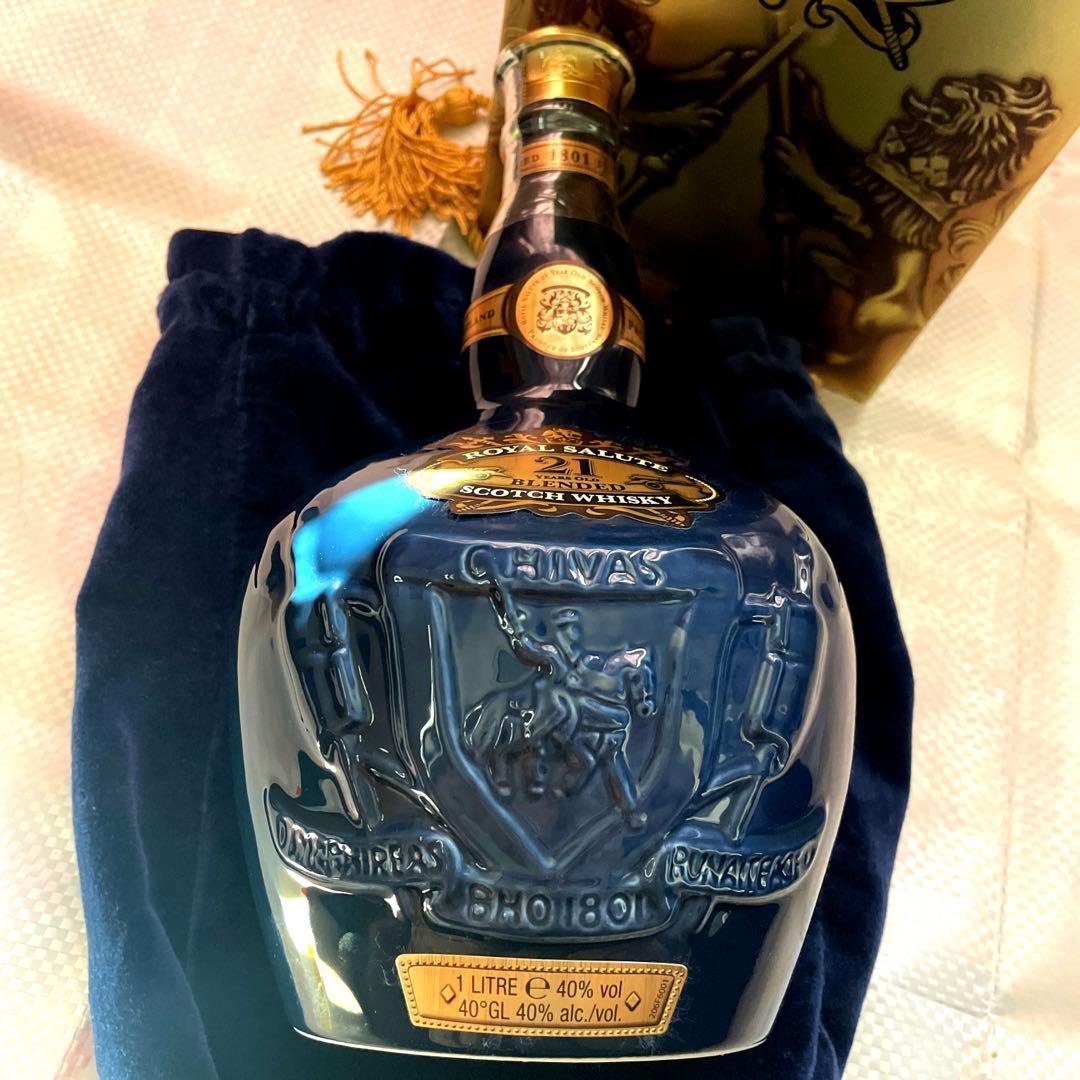 【旧ボトル】 容量”1LITRE ” ロイヤルサルート 21年　ウィスキー