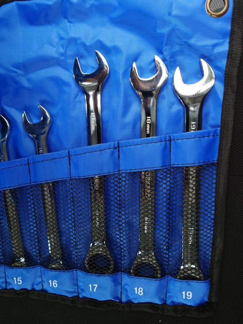 高品質スパナセット 72ギアラチェットレンチ12本組 鏡面仕上げ