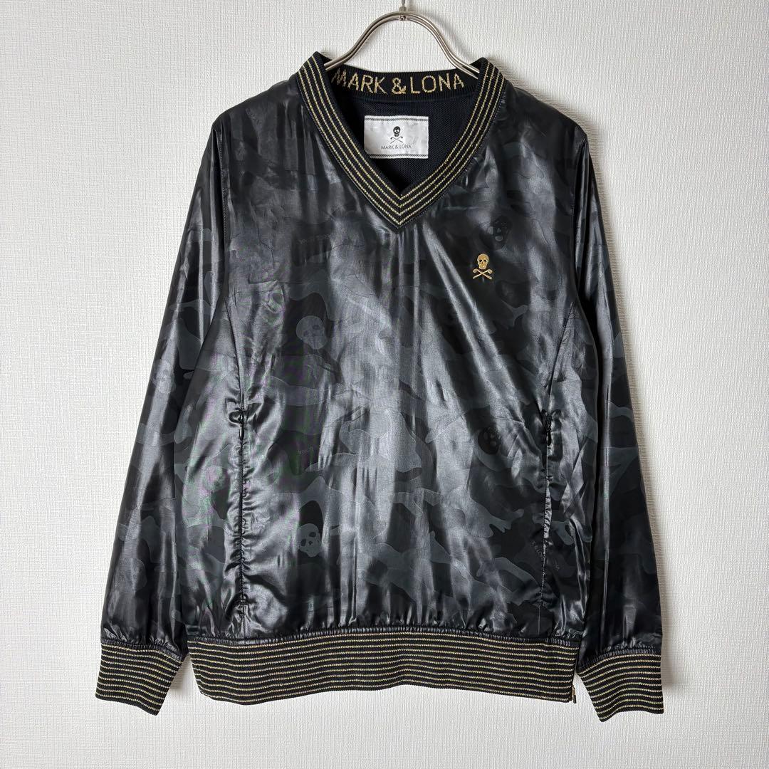 マークアンドロナ　Vネックプルオーバーウィンドブレーカー　裏メッシュ　ピステ