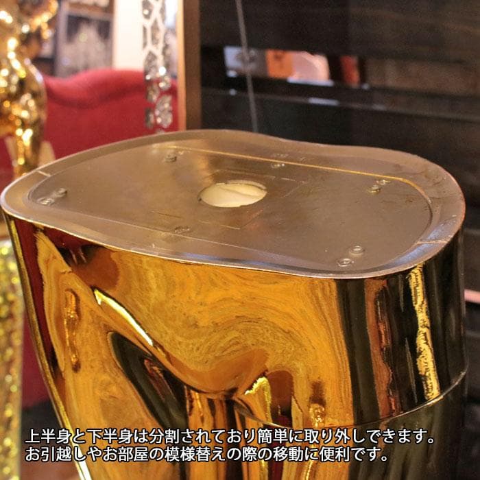 ゴールドメタリックマネキン 人形 ディスプレイ什器 トルソー 143-191