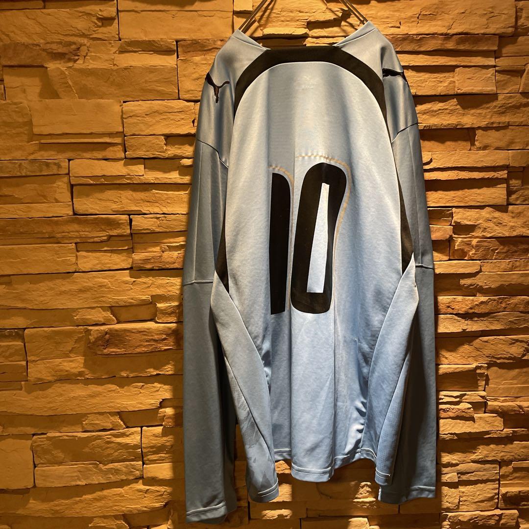 【実使用】PUMA×ウルグアイ代表/透かし太陽デザイン/No10長袖ユニフォーム